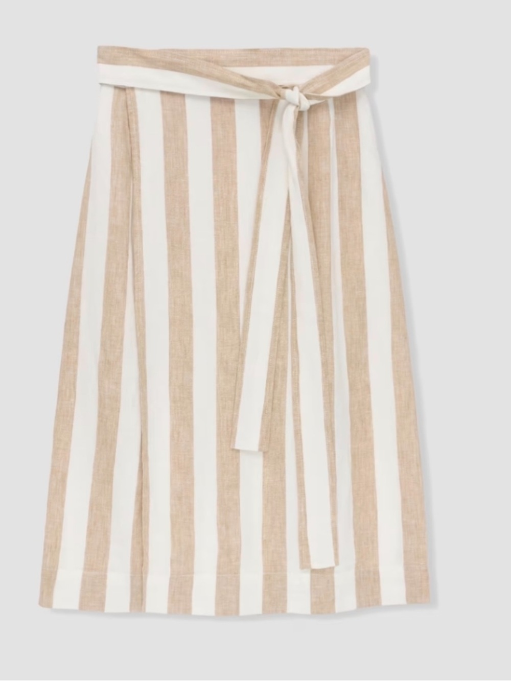 Everlane The Linen Wrap Skirt in Stripe